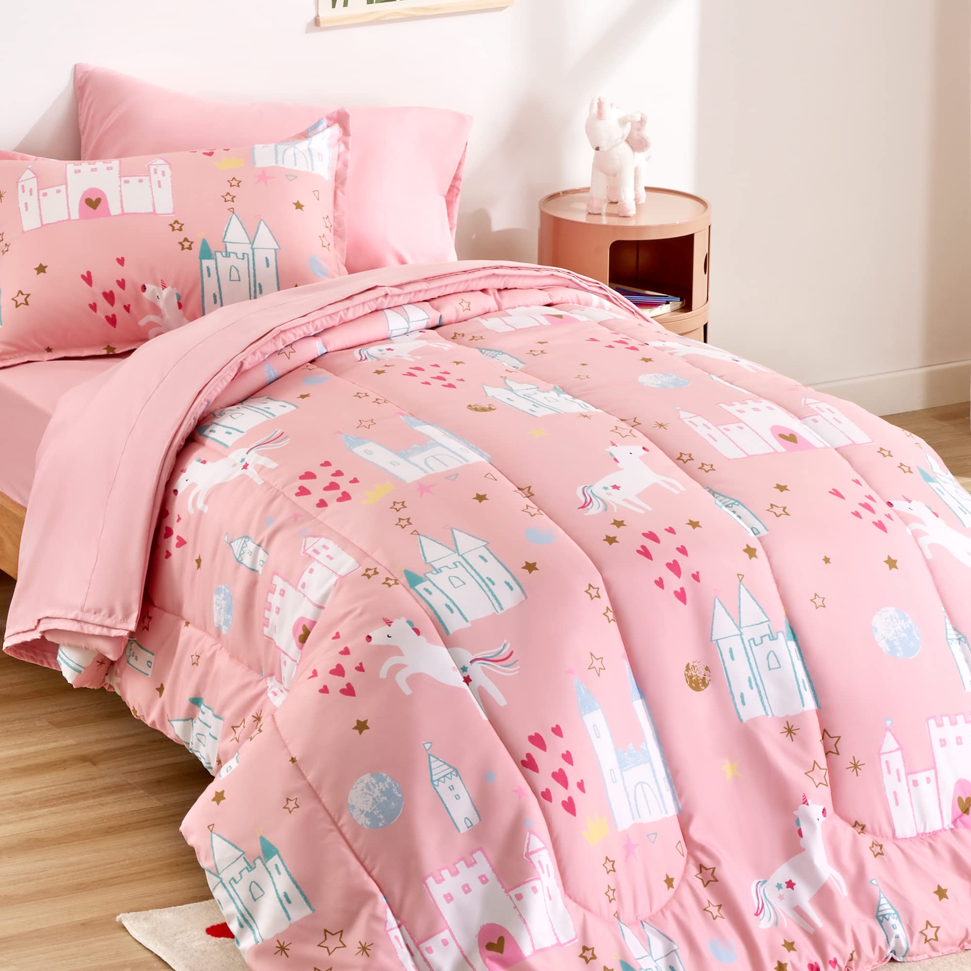Sleep Zone Kids Bedding Comforter Set Full/Queen Size - Super Soft & Cute Printed 3-Piece Comforter Set All Seasons For Boys, Gi