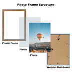 Jcjmy 11X15 Rustic Brown Picture Frame Set Of 6, Horizontal And Vertical Formats For Wall Hanging, 11 X 15 Wall Gallery Poster P