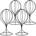 Tatuo 4 Pcs Metal Wig Stand Holder Hat 12 Inch Stand Display Stable Sturdy Wig Head Holder Durable Hat Holder Storage Stand Free