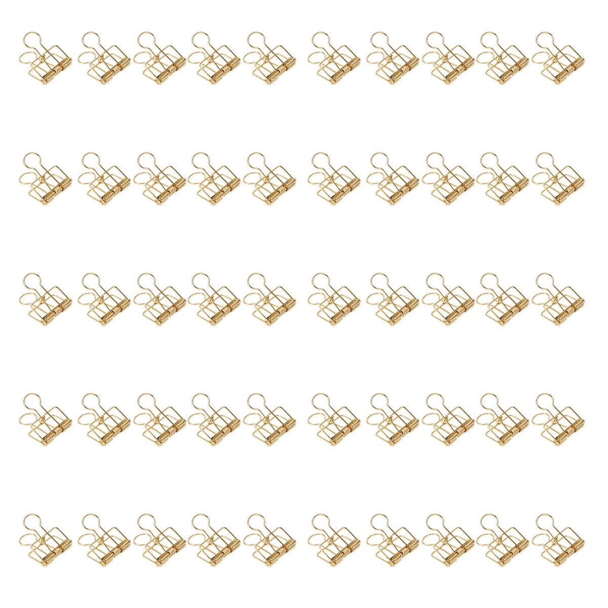 32Mm (Gold)50Pcs Metal Clips Metal Hollow Tail Clips Small Clips For Office School Home Use For Office School Home Use, 32Mm (Go