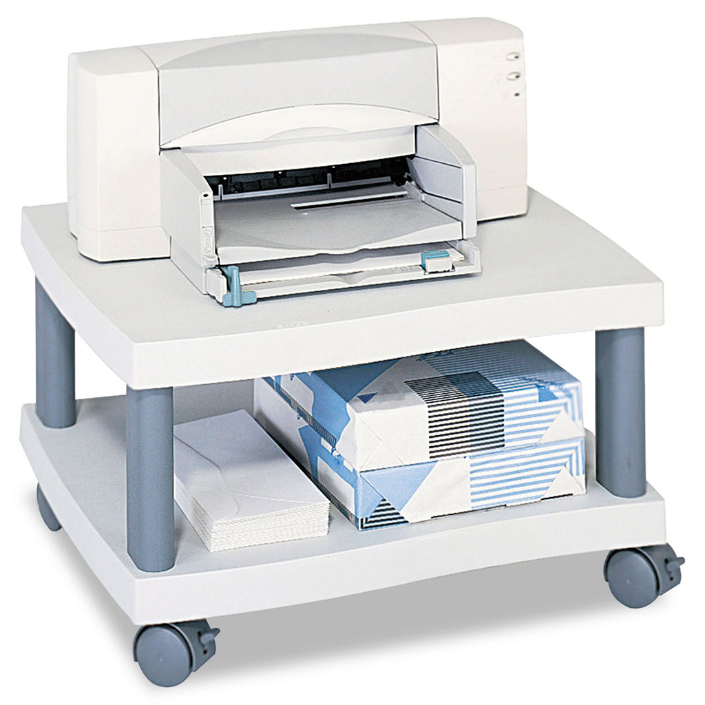Safco 1861Gr Wave Design Printer Stand Two-Shelf 20W X 17-1/2D X 11-1/2H Charcoal Gray