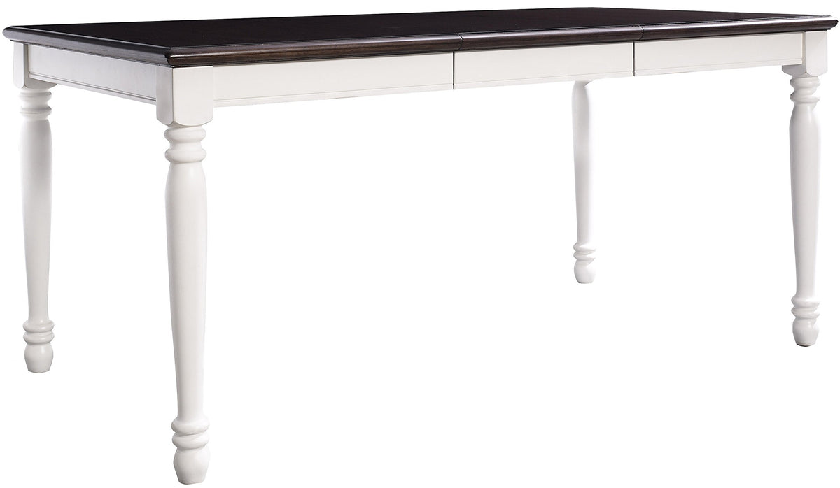 Crosley Furniture Shelby Traditional Wood Dining Room Table, Kitchen Tables, Distressed White