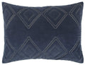 Rizzy Home | BQ4530 | Polyester Quilt | 90"x92" Blue/Metallic/ Geometric