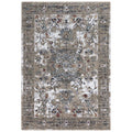 Sanction 5'2" X 7'9" Abstract Beige/White/Brown/Multi Color Power-Loom Area Rug