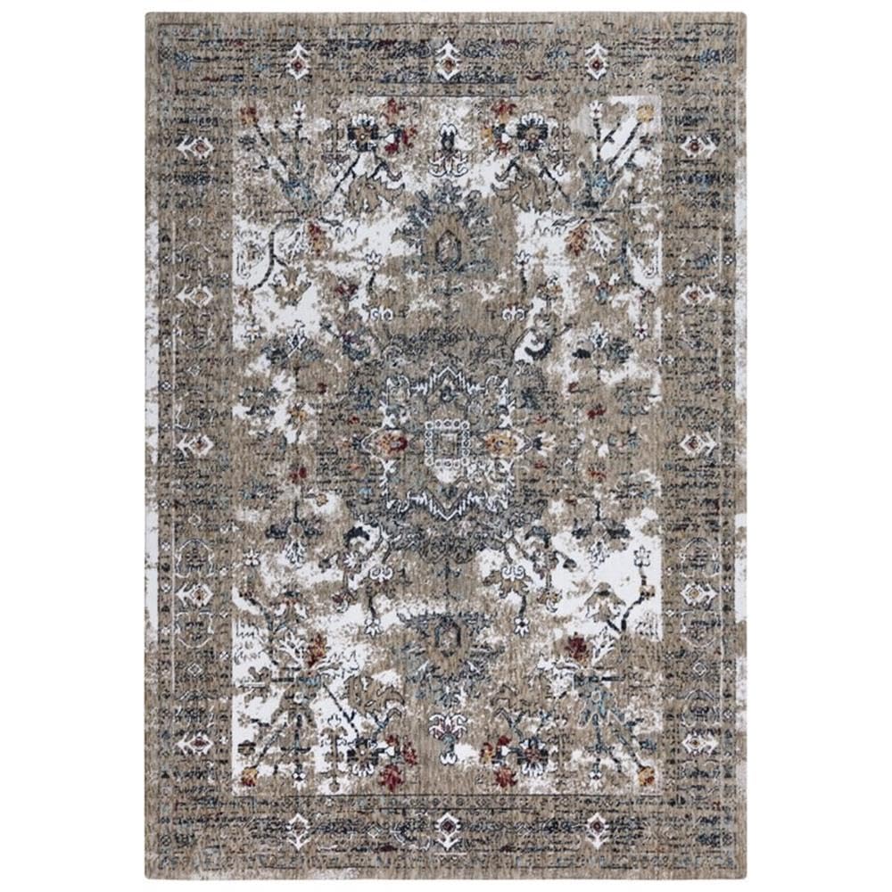 Sanction 5'2&quot; X 7'9&quot; Abstract Beige/White/Brown/Multi Color Power-Loom Area Rug