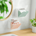MORNITE Wall Organizer Box Jar, Bathroom Vanity Storage Canister Holder for Cotton Swabs,Balls,Makeup Pads,Sponges,Bath Salts,Sa