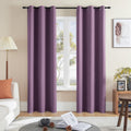 Rutterllow Blackout Curtains For Living Room, Thermal Insulated Window Drapes 2 Panels For Bedroom, Grommet Top (42X84 Inch, Pur