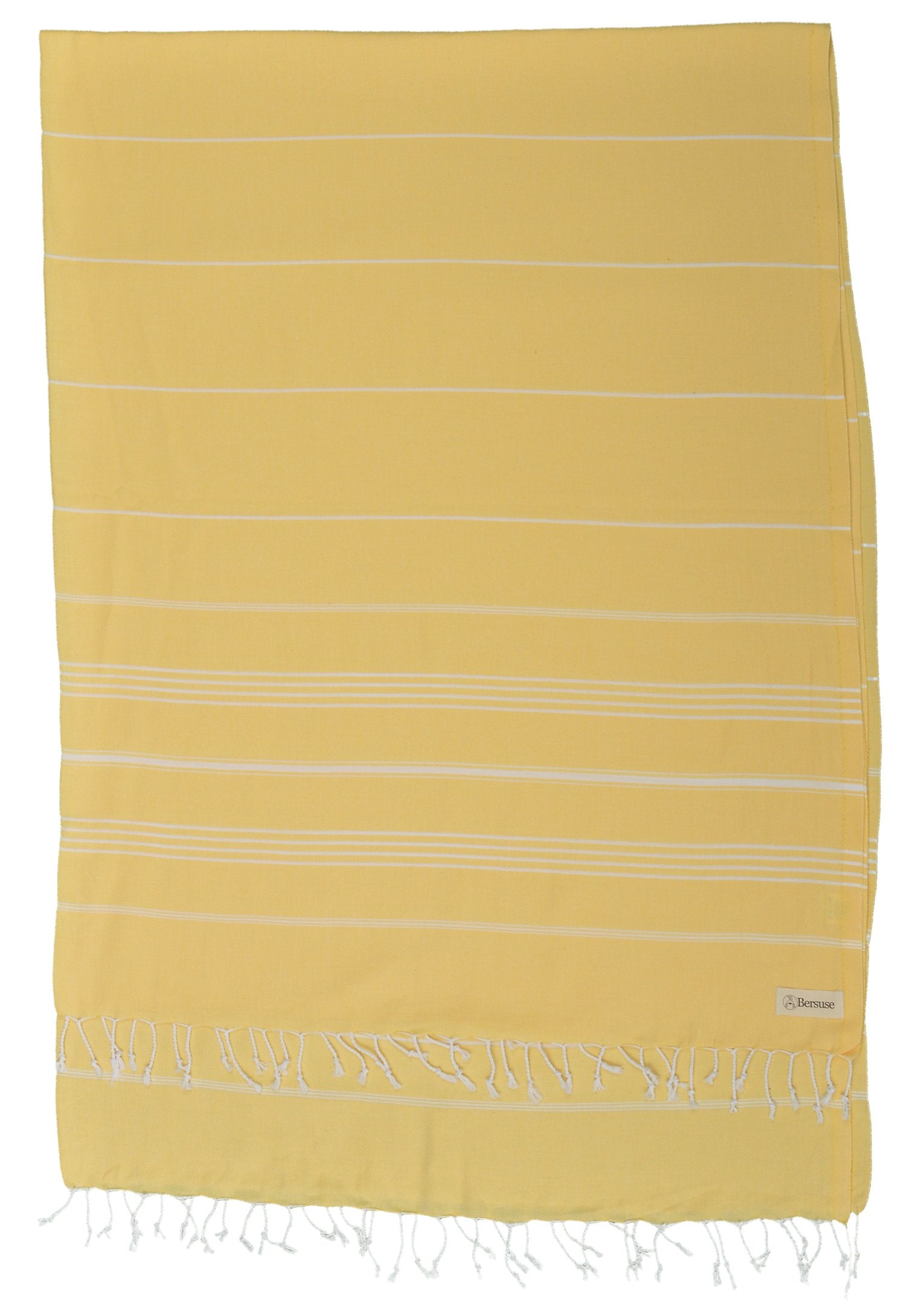 Bersuse 100% Cotton - Anatolia Xl Throw Blanket Turkish Towel - 61 X 82 Inches, Yellow