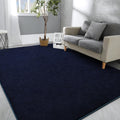Hutha Large Area Rugs for Bedroom Living Room, 5x8 Navy Blue Solid Fluffy Super Soft Memory-Foam Furry Bedside Carpets, Modern I