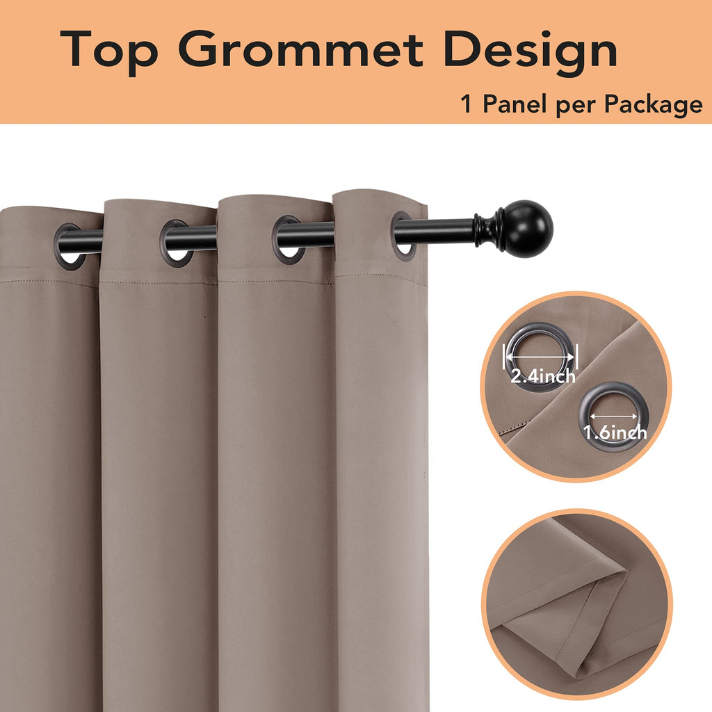 Bonzer Room Divider Curtain Total Privacy Wall Noise Reducing Wide Blackout Curtains For Patio Sliding Glass Door, 96L X 70W Inc