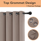 Bonzer Room Divider Curtain Total Privacy Wall Noise Reducing Wide Blackout Curtains For Patio Sliding Glass Door, 96L X 70W Inc