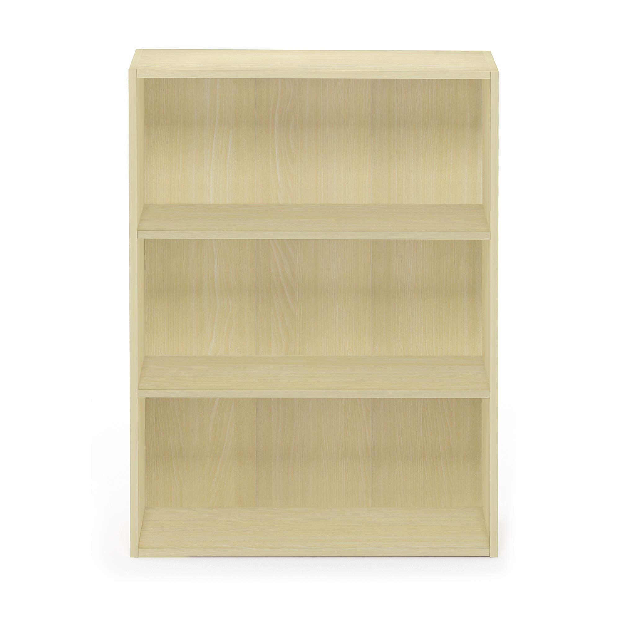Furinno Pasir 3-Tier Open Shelf Bookcase, Steam Beech