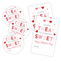 Valentine'S Day Stickers Set - A Little Treat For Someone Sweet - 40 Self Adhesive Labels, Round & Tag Shaped, Each 20 Pcs For G