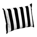 Arden Outdoor Cushion Pillow Back, 23 X 17, Rain-Proof, Fade Resistant 17 X 23, Black Cabana Stripe
