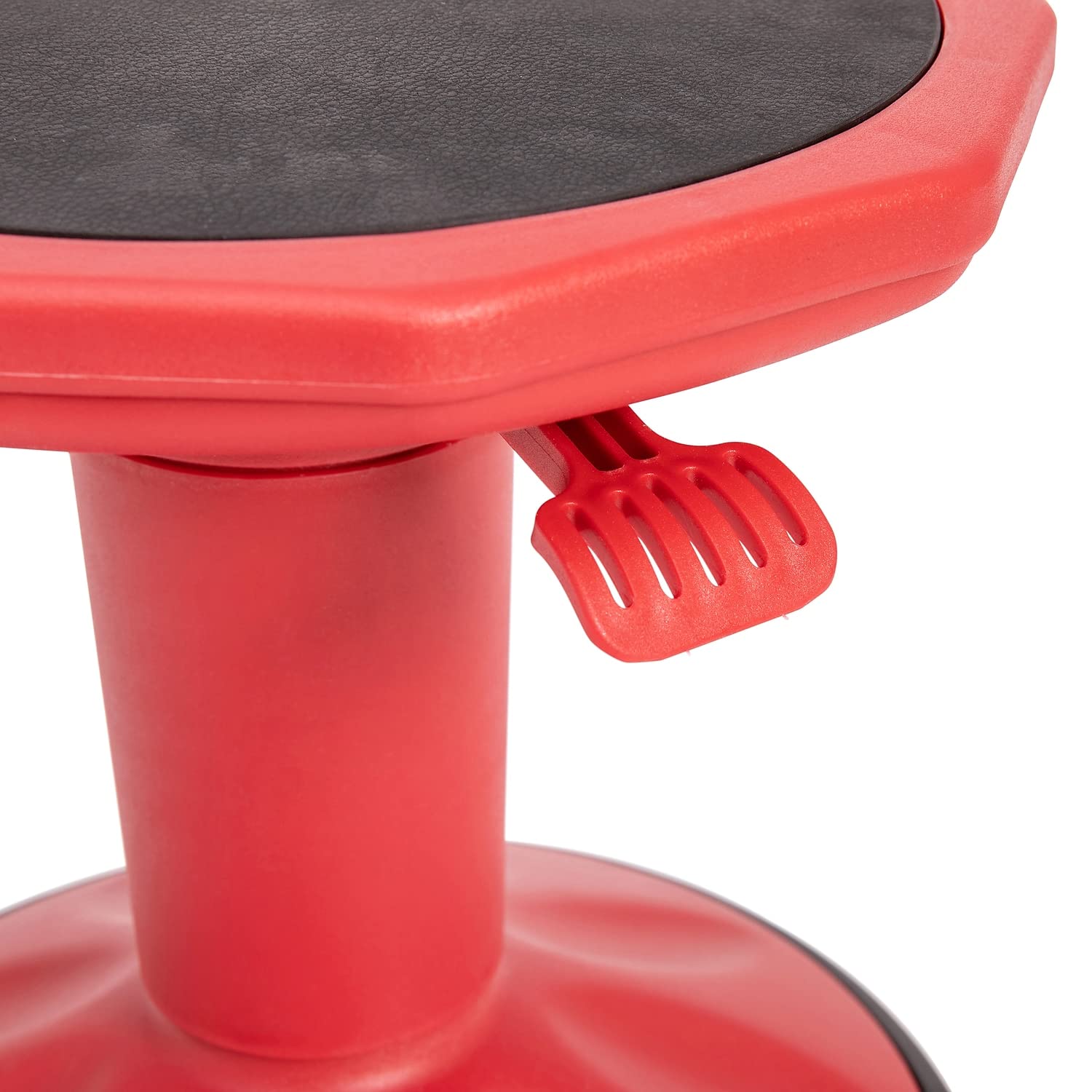 Flash Furniture Carter Adjustable Height Active Learning Stool For Classrooms, Backless Wobble Stool With 360-Degree Swivel, 14&Quot; - 18&Quot; H, Red