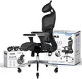 Nouhaus Ergo3D Ergonomic Office Chair Lumbar Support Mesh Office Chair with 4D Adjustable Armrest, Adjustable Headrest and Wheel