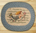 Earth Rugs Mermaid Design Rug, 20 x 30, Foam Green/Sea Blue