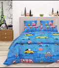 Mil Furnishings Queen Size Glace Cotton Ac Comforter Double Bed (90 X 100, Car)