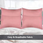 Premium Pink Pillowcases 12 Pack, Standard Queen Size, Soft Brushed 1800 Thread Count Microfiber, Allergies Free, Wrinkle Resist