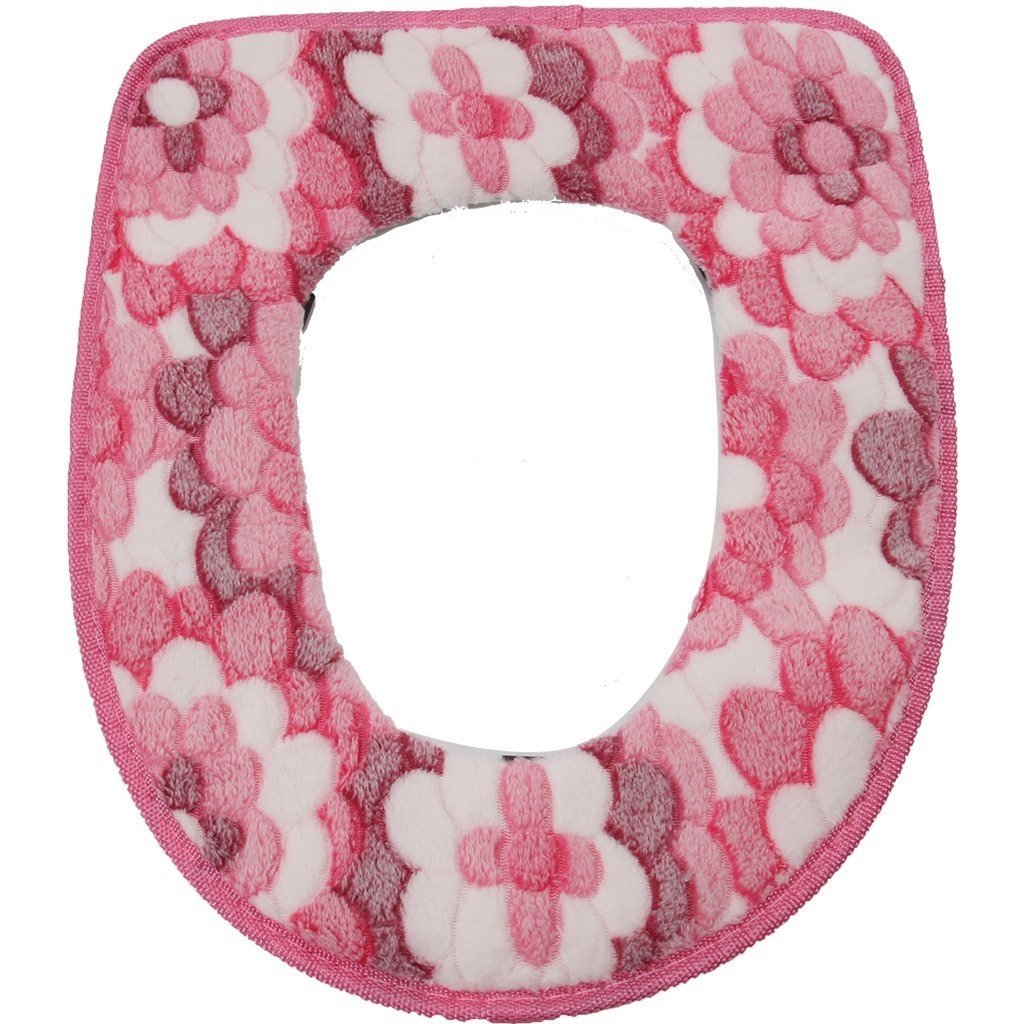 Vanki Winter Warm Toilet Seat Cover Red Flower1pcs