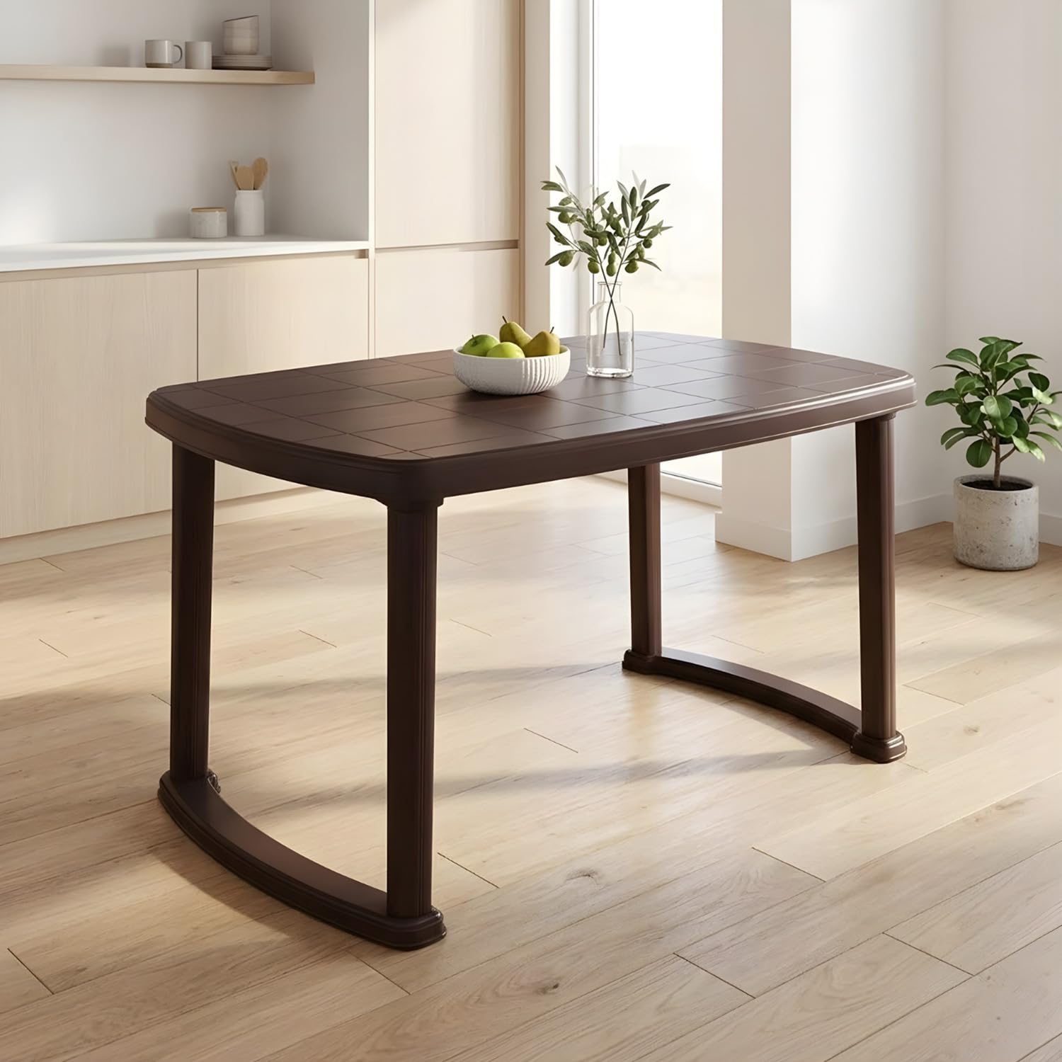 Nilkamal Plastic Mega Dinning Table For Dining Room | Ideal For Indoor & Outdoor | Perfect For Home, Office, Hotel, Caf And Rest