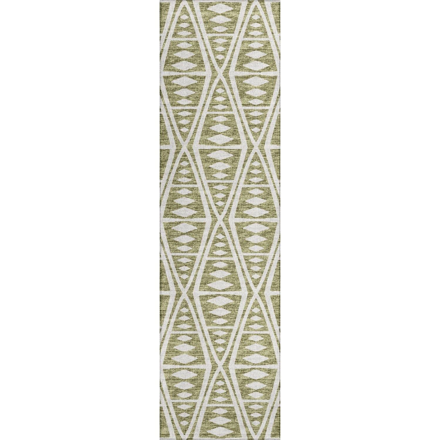 Sedona Sn6 Green Southwestern Rug Runner 2' 3" X 10'