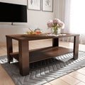 Home Centre Clary Coffee Table  Brown | Contemporary Living Room Center Table With Shelf Storage | Durable E2 Grade Engineered 