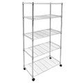 YSSOA 5-Tier Heavy Duty Storage Shelves, 1750 Lbs Loading Capacity, 35.43 W x 17.72 D x 70.87 H Adjustable Shelving Unit with Wh