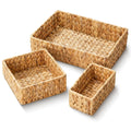 Wicker Storage Baskets Set of 3, Large and Small Wicker Pantry Baskets Set