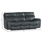 Intercon Summit Dual Recliner Power Headrest, Bolero Slate Sofas