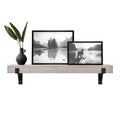 Master & Co. Modern Floating Fireplace Mantel with Black Metal Brackets, Long Floating Shelves for Wall D  cor, 48 inches, Gray 