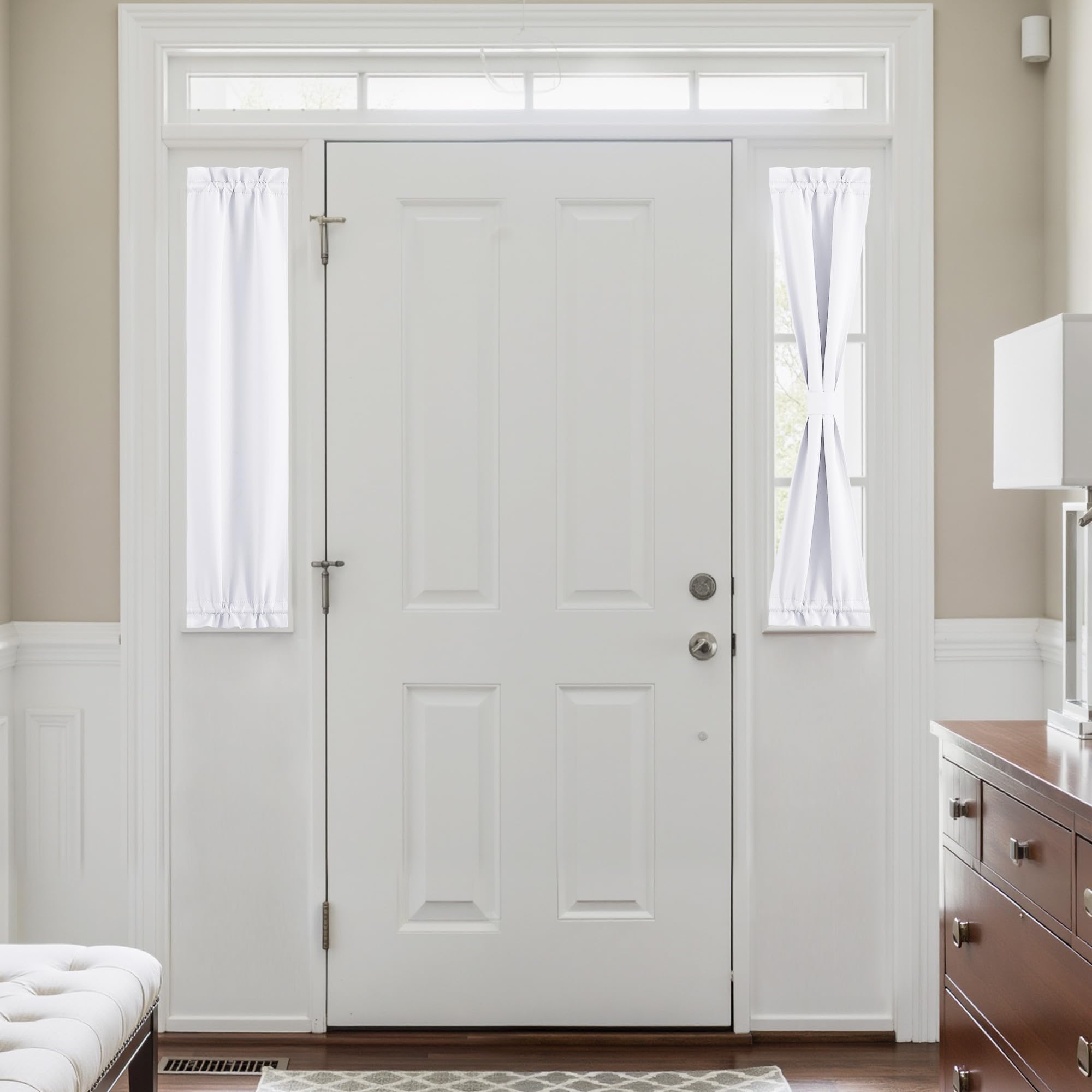 NICETOWN Blackout Side Door Curtains, Front Door Curtains for Small Window, Privacy Shades for Sidelight, Thermal Insulated Wind