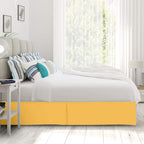 Nestl Yellow Twin Bed Skirt - Twin Size Bed Skirt 14 Inch Drop - Brushed Microfiber Bed Skirts - Hotel Quality Pleated Bed Skirt - Shrinkage & Fade Resistant
