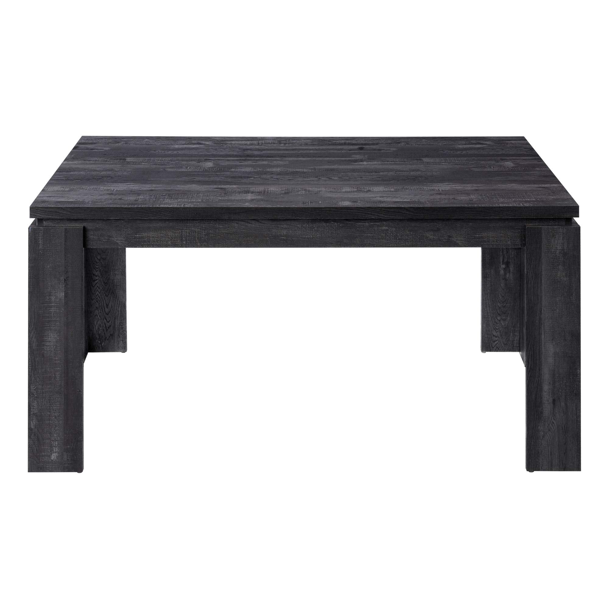 Monarch Specialties 36&quot;X 60&quot; / Black Reclaimed Wood-Look Dining Table
