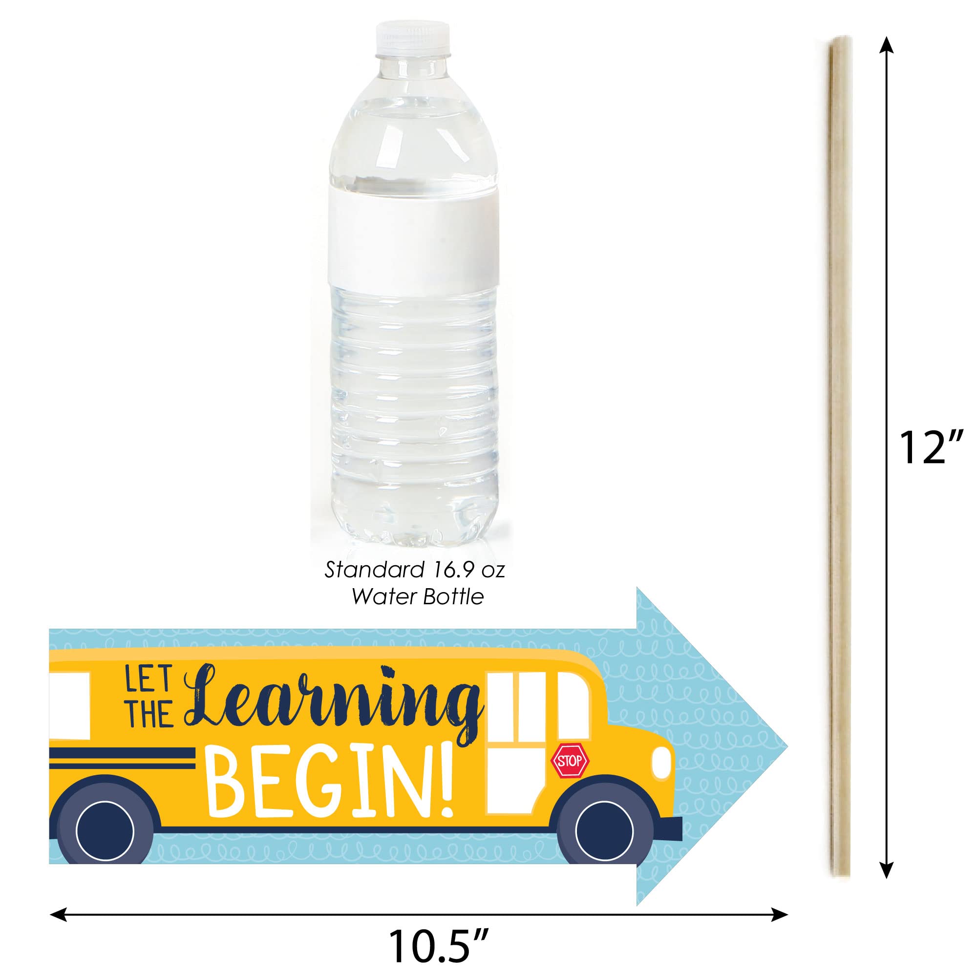 Big Dot Of Happiness Funny First Day Of School - Back To School Classroom Decorations Photo Booth Props Kit - 10 Piece