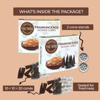 Frankincense - Scented Incense Cones - Total 20 Cone Incense - Dual Pack Of 10 Insence Cones - Incense Cones Scented - Cone Ince
