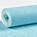 MelunMer Blue Peel and Stick Wallpaper Silk Embossed Self Adhesive Removable Wallpaper Bathroom/Bedroom Waterproof Blue Contact 