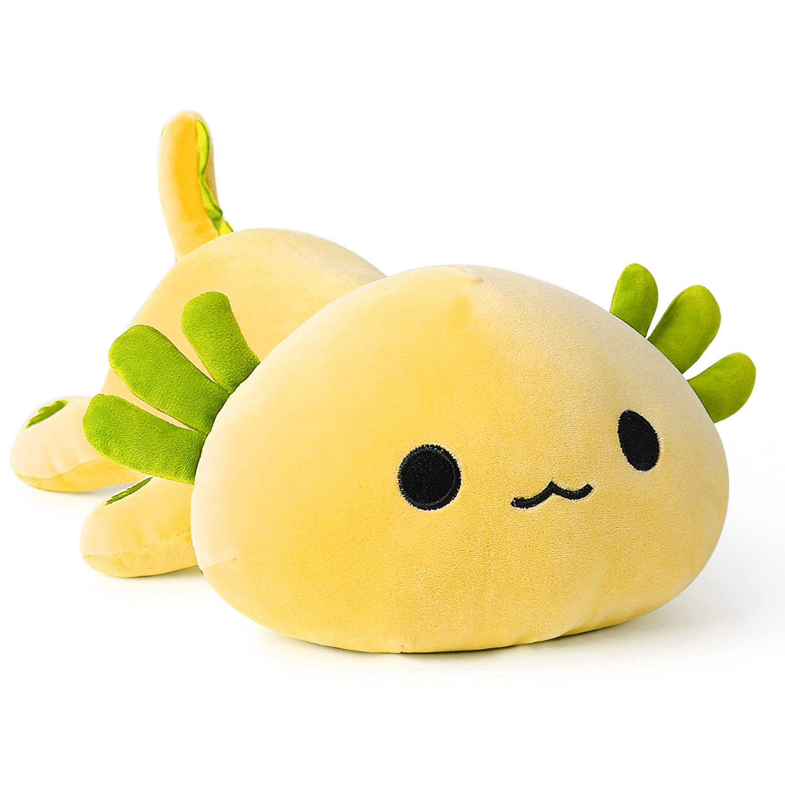 Onsoyours Cute Axolotl Plush, Soft Stuffed Animal Salamander Plush Pillow, Kawaii Plush Toy For Kids (Yellow Axolotl, 13 ')