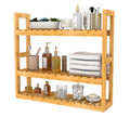 Domax Bamboo Bathroom Shelf 3-Tier Wall Mount Storage Rack Multifunctional Adjustable Layer Free Standing Over Toilet Utility Sh