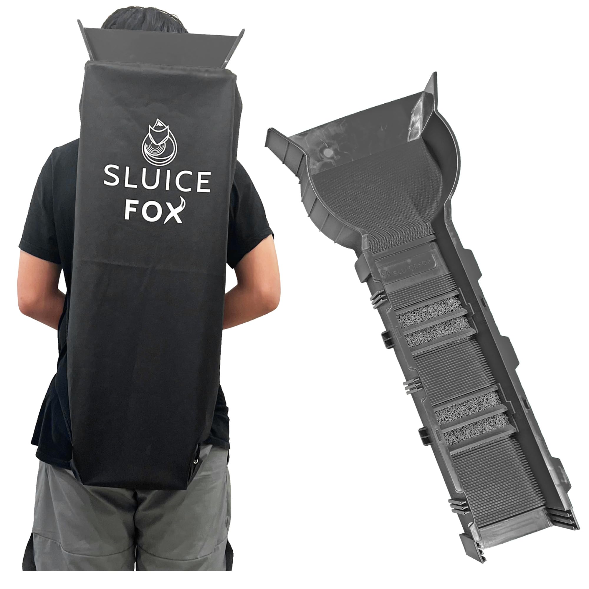 Sluice Fox Modular Gold Sluice Box And Classifier Flare Prospecting Tool - 36 Inch Patented Sluice Box For Gold Mining Kits; Inc