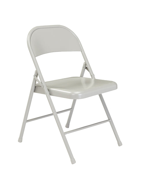 (Pack of 4) Commercialine All-Steel Folding Chair, Grey