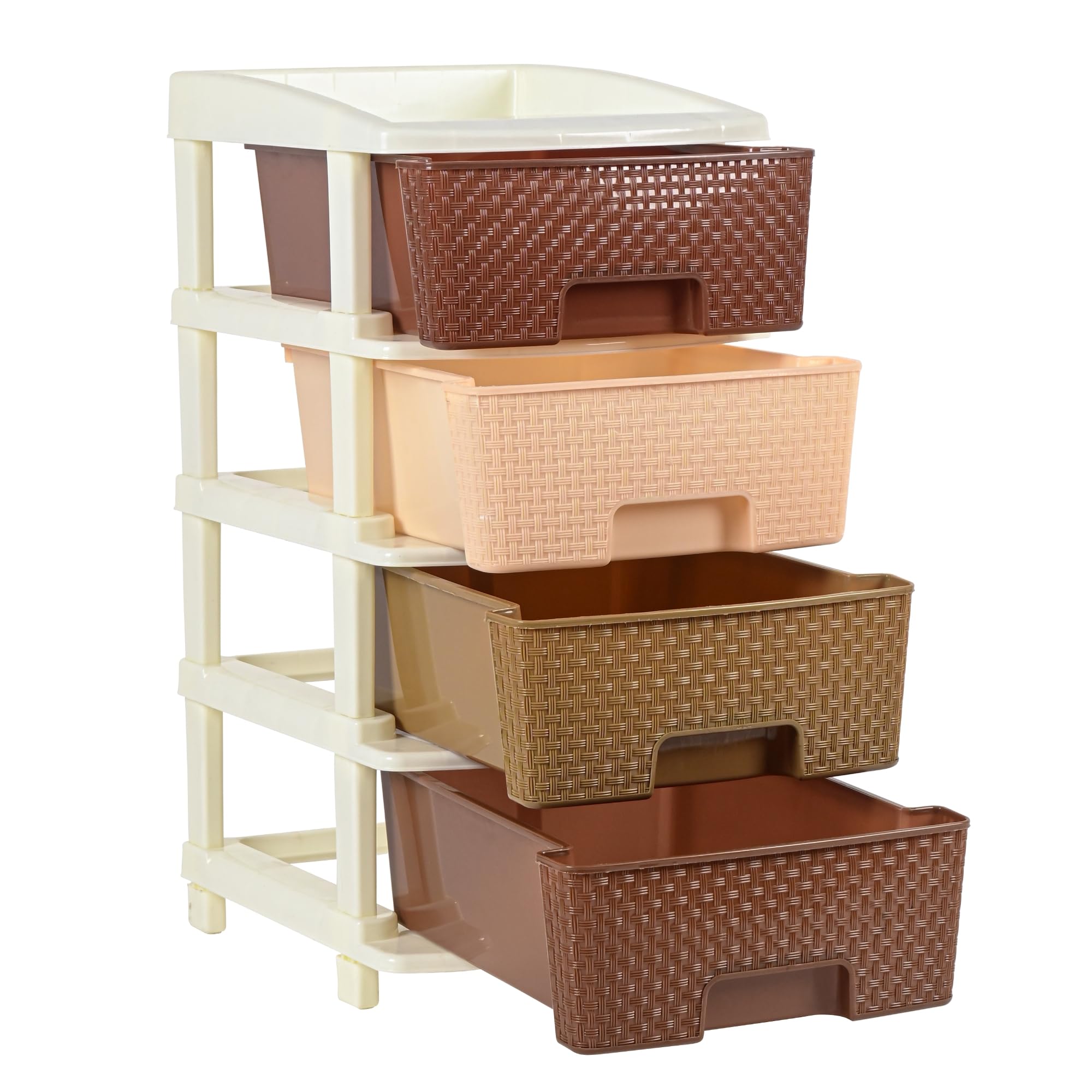 Kuber Industries Storage Drawer Rack | Plastic Modular Drawer Rack For Office | Storage Rack For School | Storage Rack For Toys 