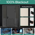 Homeideas 100% Blackout Sidelight Curtains For Front Door, Side Door Window Curtains, Front Door Curtains For Small Window, Thermal Insulated Door Window Covering, (1 Panel, W12 X L40, Beige)