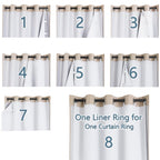 Chyhomenyc Window Blackout Curtain Liners With 13 Rings, Thermal Insulated 100% Blackout Liner For 63 Inch Curtains, Each 36'' W