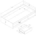 South Shore Gramercy Bed Pure Black, Contemporary