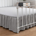 Xuan Dian Bed Skirt King Size Ruffled Bed Skirts With Split Corners, 12 Inch Drop Dust Ruffle Bed Skirt With Platform,Light Gray