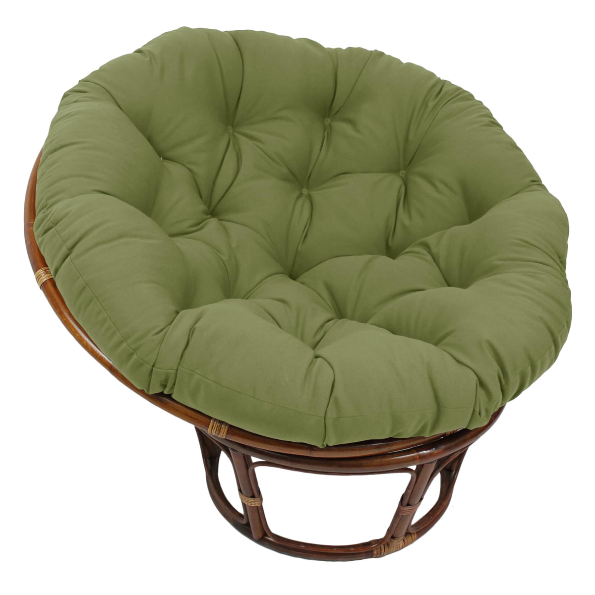 Blazing Needles Twill Papasan Cushion, 48&quot; x 6&quot; x 48&quot;, Sage