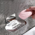 Gmtglla Adhesive Soap Dish, Bath Soap Dish for Shower, 304 Stainless Steel Wall Mounted Bar Soap Holder for Bathroom Kitchen- No