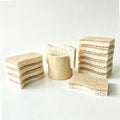 Natural Travertine Sponge Holder w/ 12 PlantBased Kitchen Sponge Scrubber