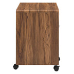 Modway Transmit Modern Wood & Plastic File Cabinet In Walnut/White